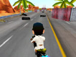 Motorcyclist Stars Racer
